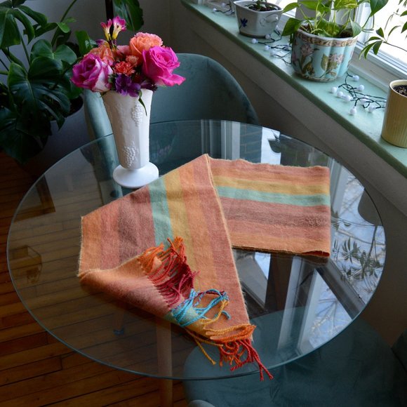 Multicolored Vintage 1990s Rainbow Scarf - Picture 1 of 5